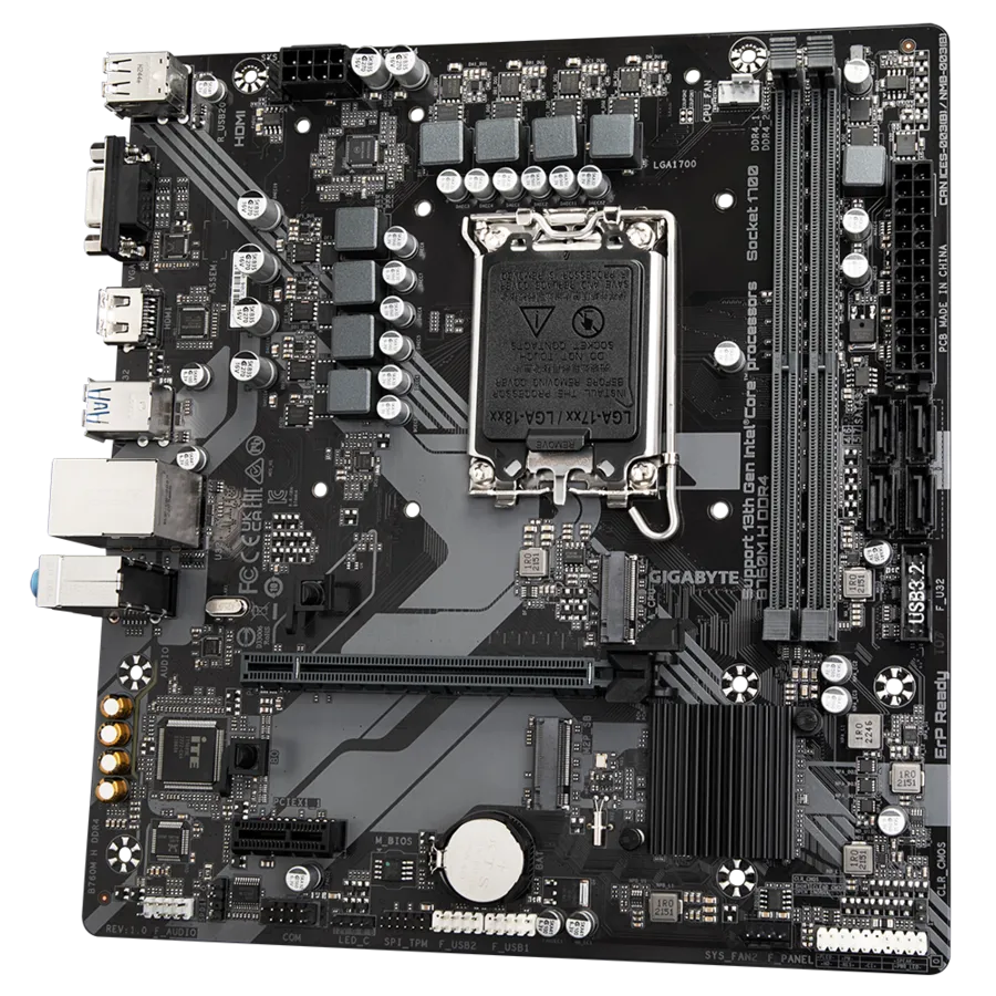 Gigabyte B760M H DDR4 Motherboard For Intel 12th | 13th | 14th Gen view 2